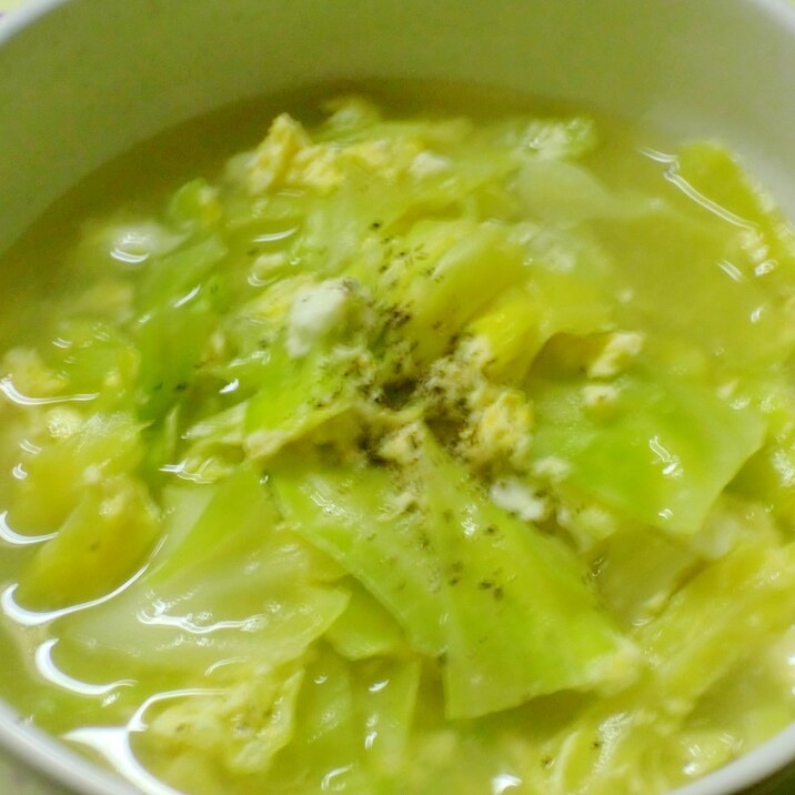 春キャベツの中華風スープ